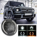 7 inch H4 / H13 DC 9V-30V 3000LM 3000K-6000K 25W Car Round Shape LED Headlight Lamps for Jeep Wrangler, with Angel Eye, For Jeep Wrangler, For Jeep Wrangler (Blue Light)