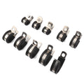 10 PCS Car Rubber Cushion Pipe Clamps Stainless Steel Clamps, Size: 1 inch (25mm), Size: 1 inch (25mm)