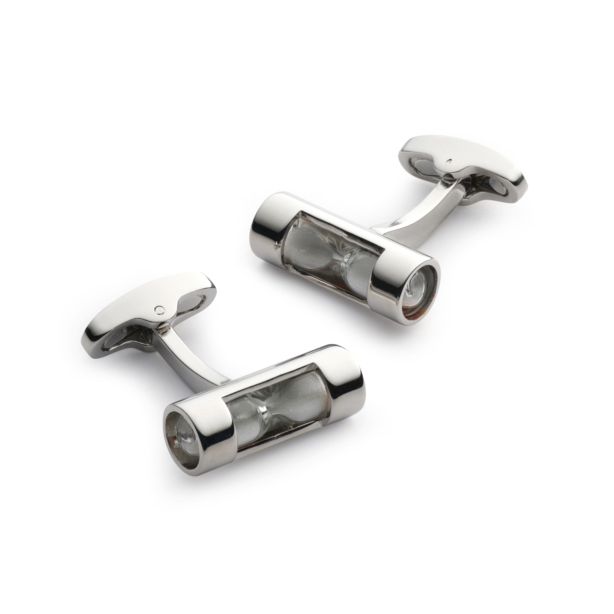 Hourglass Cufflinks In Silver