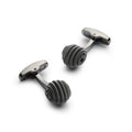 Spiral Cufflinks In Gunmetal