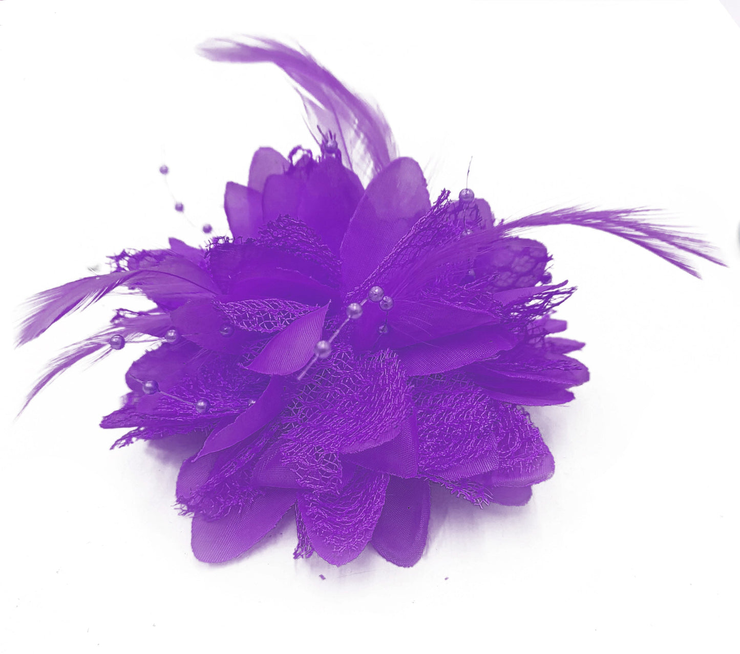 Classic Flower Fascinator - Clip, Band Pin Corsage