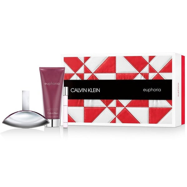 Calvin Klein Euphoria Gift Set 100ml EDP + 10ml Rollerball EDP + 200ml Body Lotion