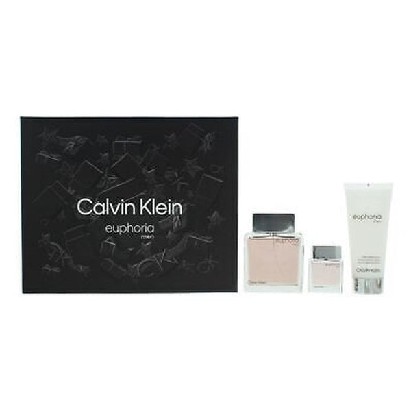 Calvin Klein Euphoria Gift Set 100ml EDT + 100ml Aftershave Balm + 15ml EDT
