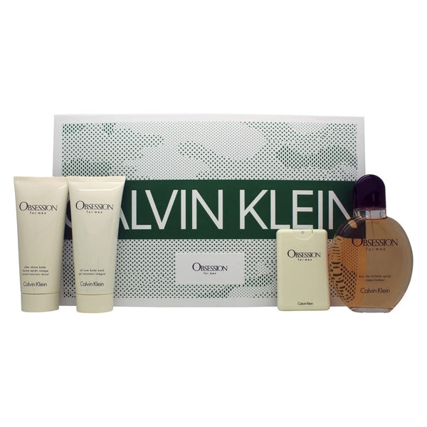 Calvin Klein Obsession Gift Set 125ml EDT + 100ml Shower Gel + 100ml Aftershave Balm + 20ml EDT