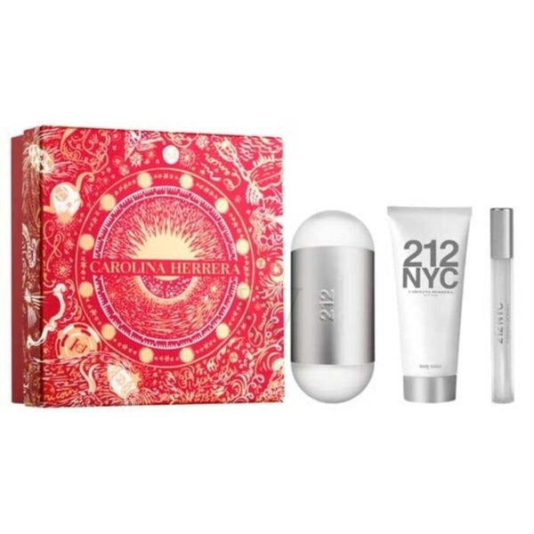 Carolina Herrera 212 NYC Gift Set 100ml EDT + 100ml Body Lotion + 10ml EDT