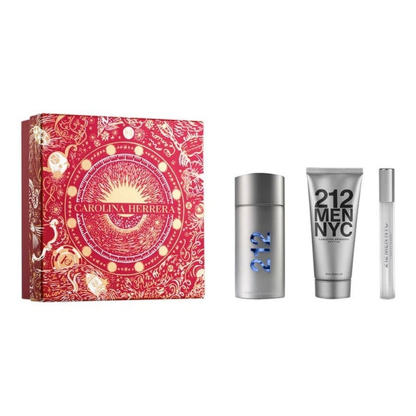 Carolina Herrera 212 NYC Men Gift Set 100ml EDT + 100ml Aftershave Gel + 10ml EDT