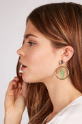 Casey Cactus Hoop Gold Earrings