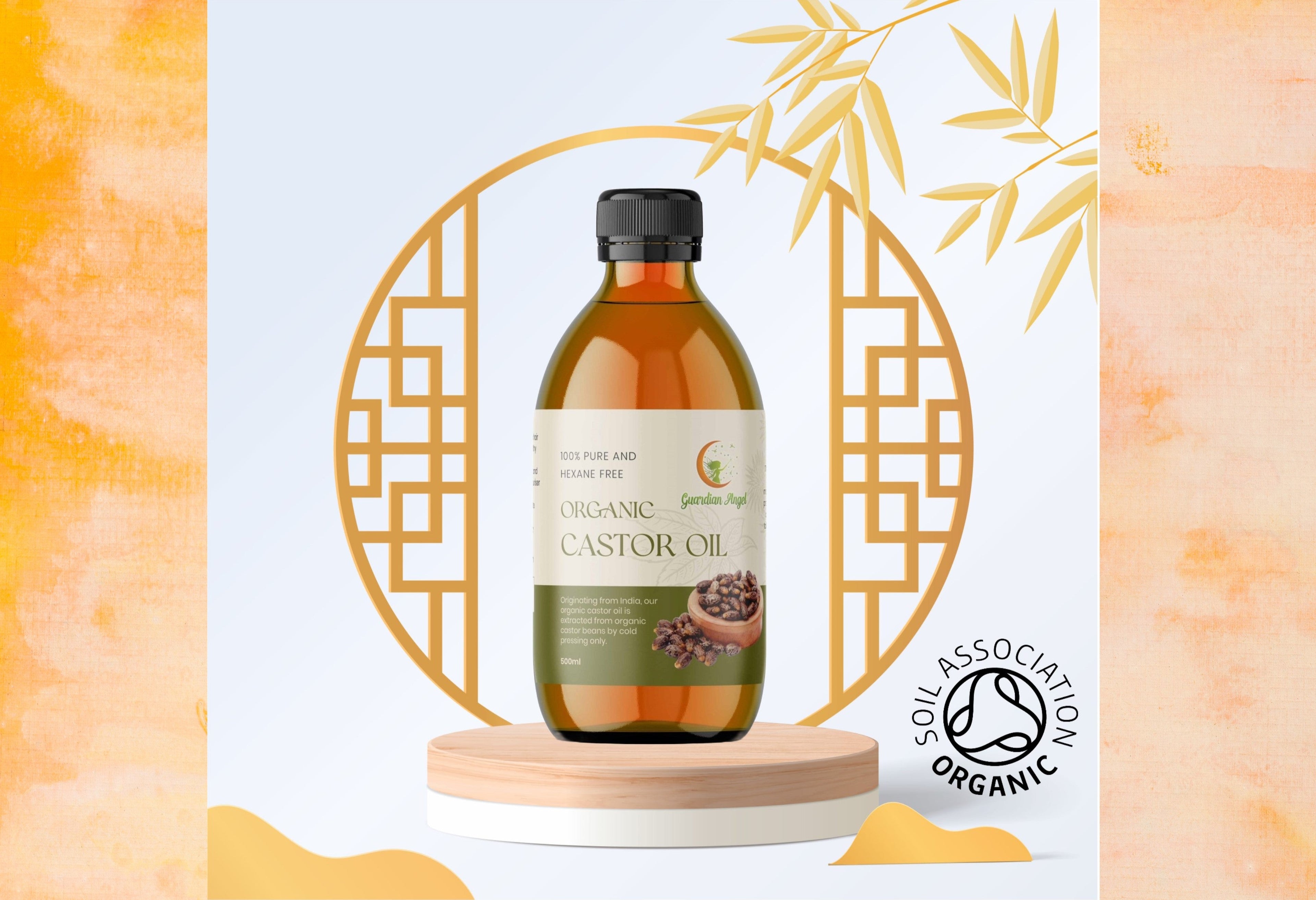 Organic Castor Oil - Virgin Cold Pressed, Ethically Sourced and Hexane Free