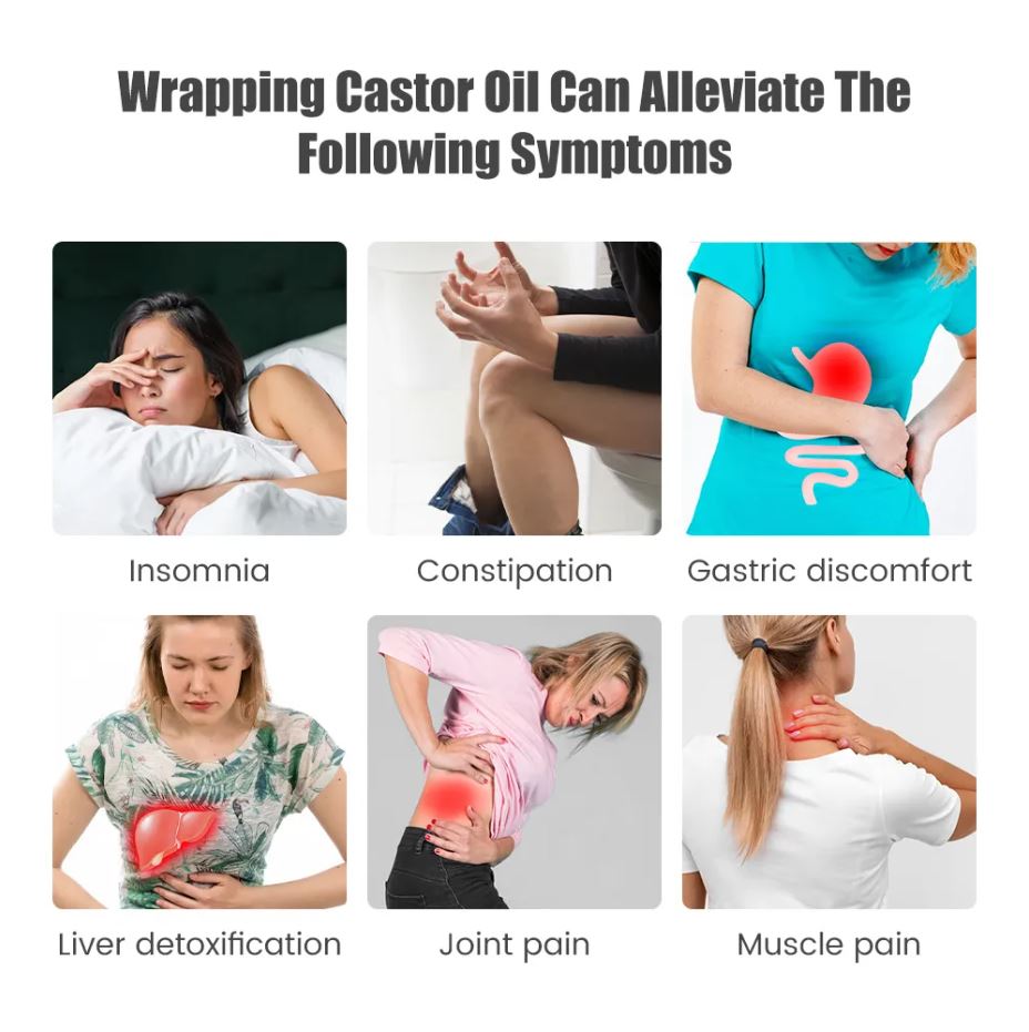 Reusable Bamboo Castor Oil Pack - Body Wrap (Up to 40" Waist)