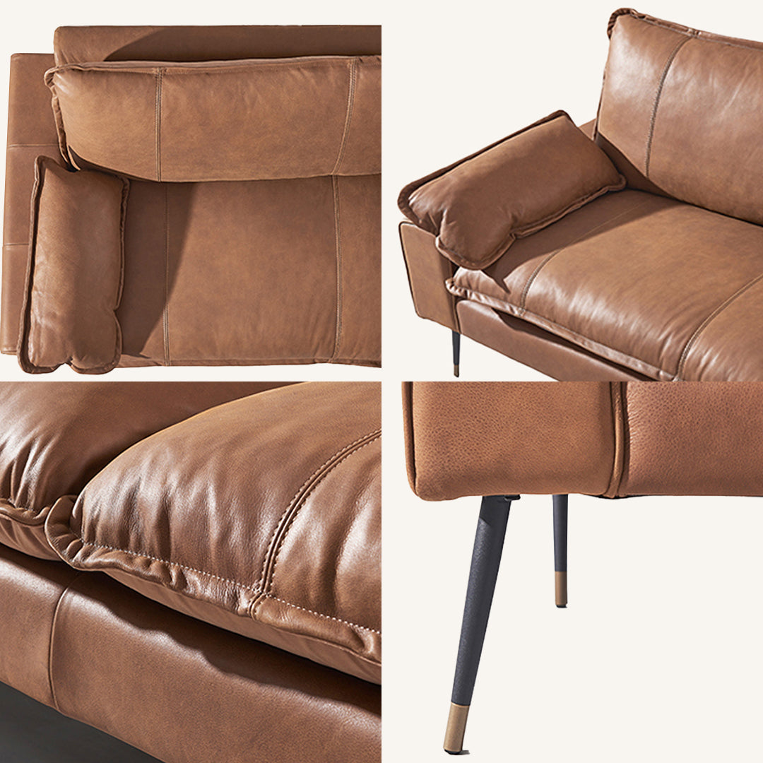 Caudill Three Seater Sofa, Leather