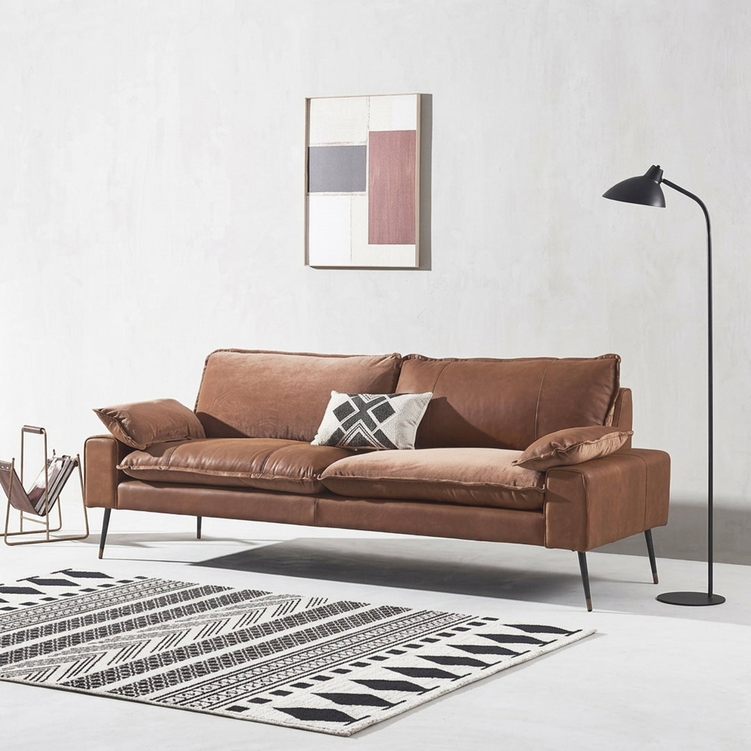 Caudill Three Seater Sofa, Leather