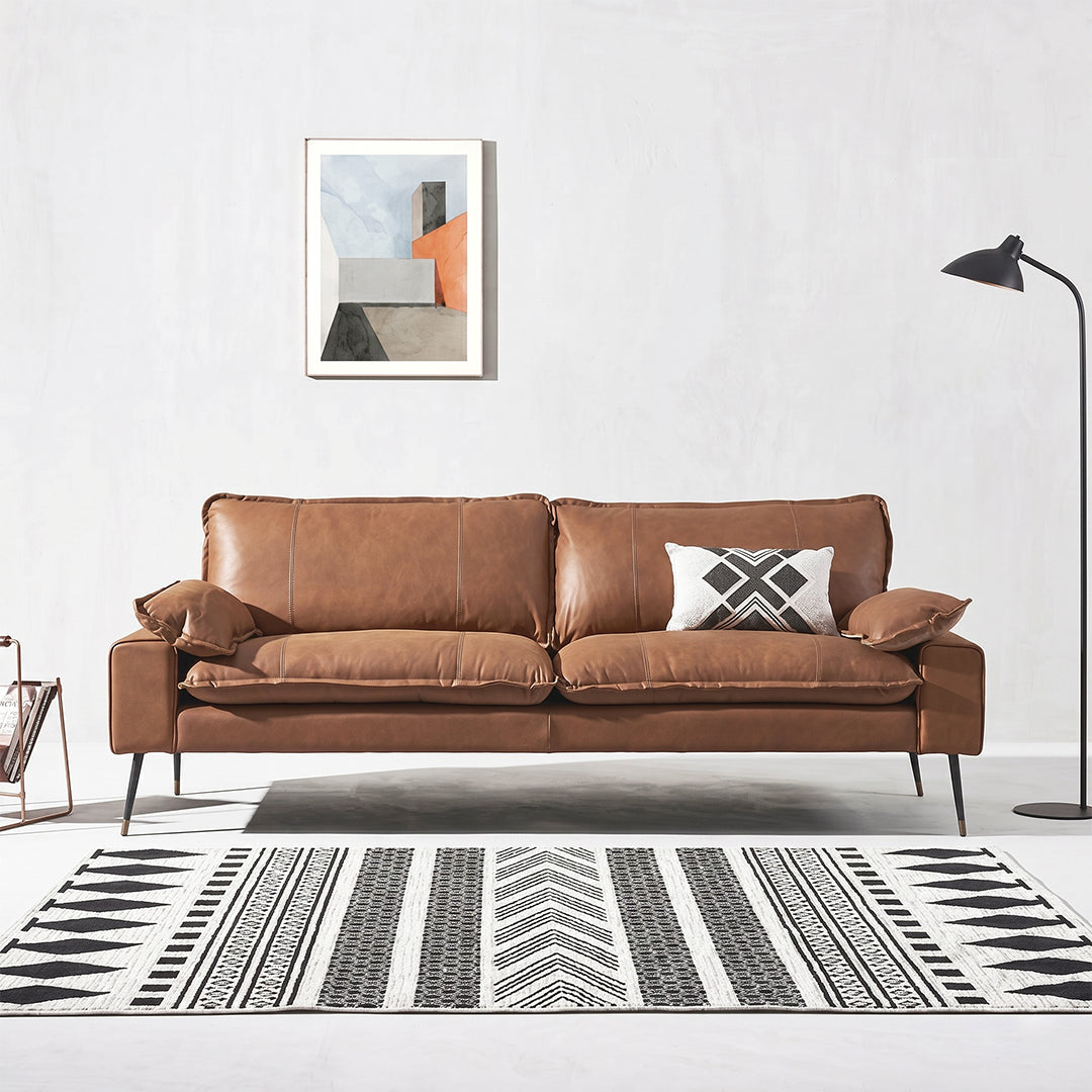 Caudill Three Seater Sofa, Leather