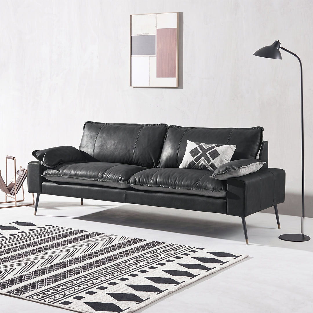Caudill Three Seater Sofa, Leather