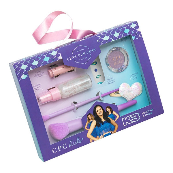 Cent Pur Cent CPC Kids K3 Marthe Make-Up Gift Set 6 Pieces (This gift set contains:

Lip Stick
Eyeshadow
Face Diamonds
Setting Spray
Hair Clip
2x Makeup Brush)