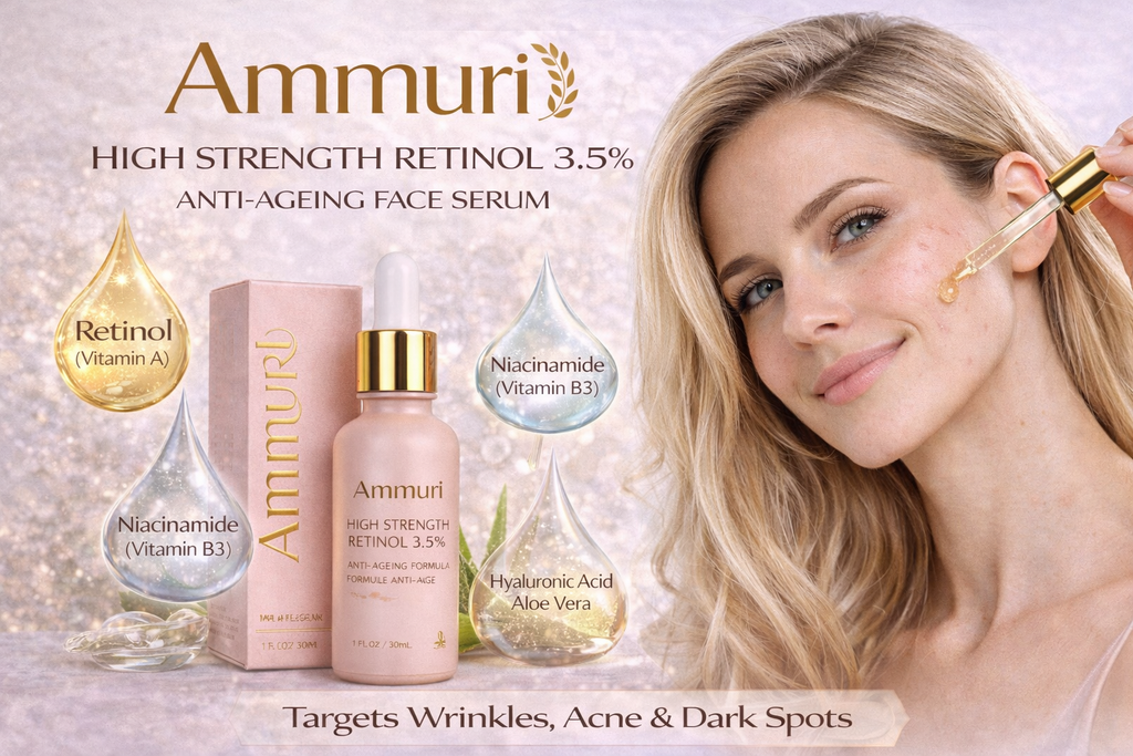 Ammuri 3.5% Retinol Face Serum | Fine Lines, Texture & Renewal | 30ml