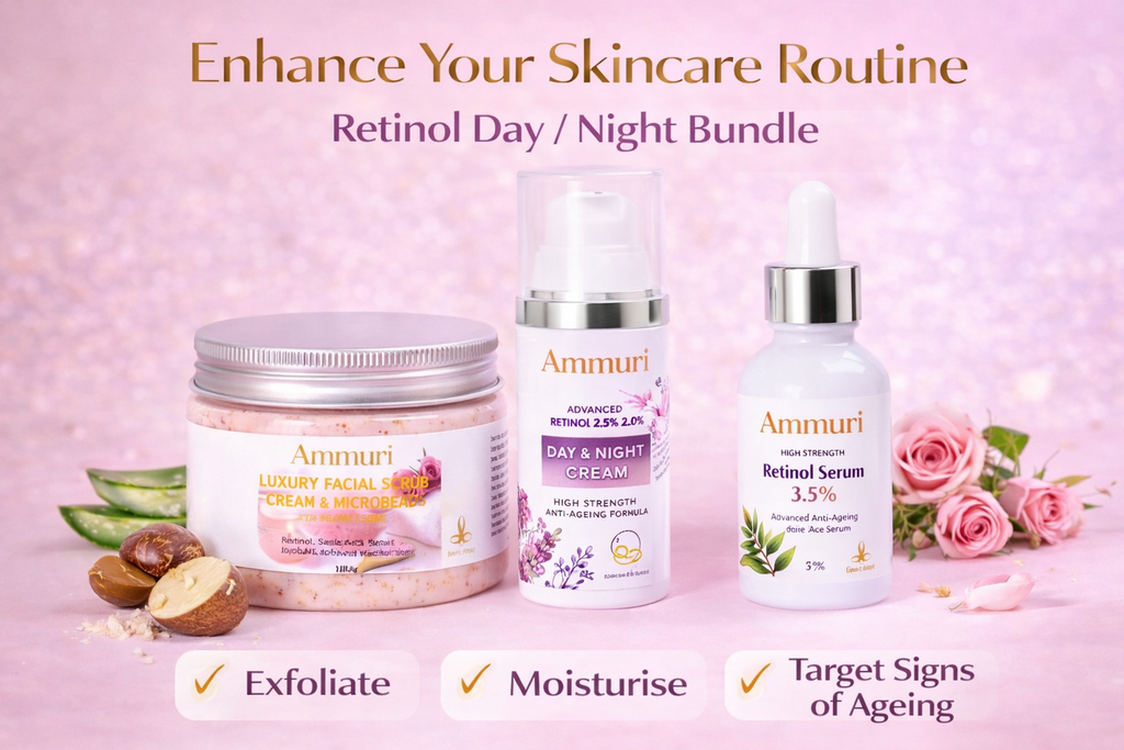 Ammuri Rose Retinol Facial Scrub – Exfoliate, Renew & Glow | Radiant Skin