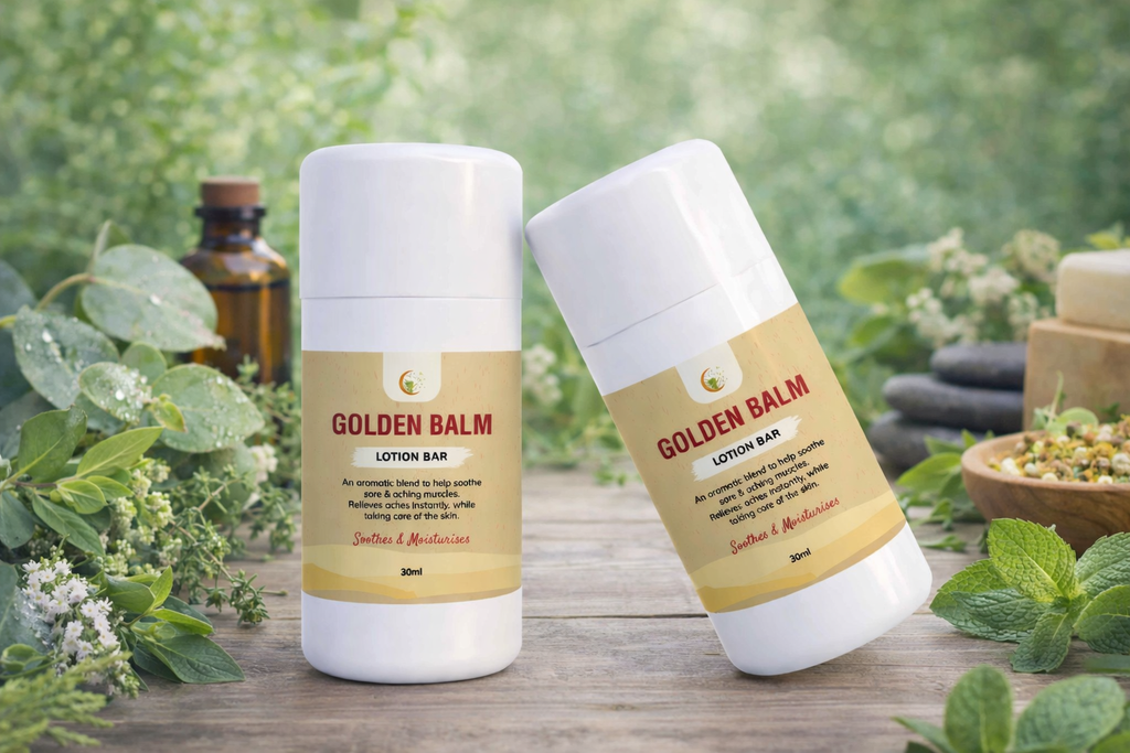 Golden Balm Pain Relief Bar-Colds and Fever, Head, Muscle and Joint Pain,