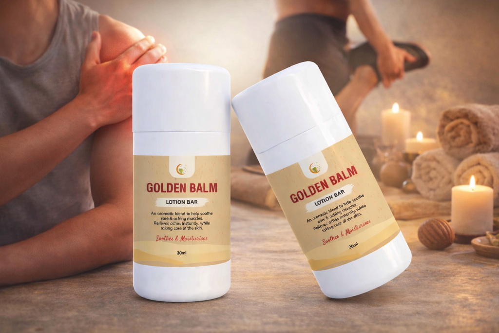 Golden Balm Pain Relief Bar-Colds and Fever, Head, Muscle and Joint Pain,