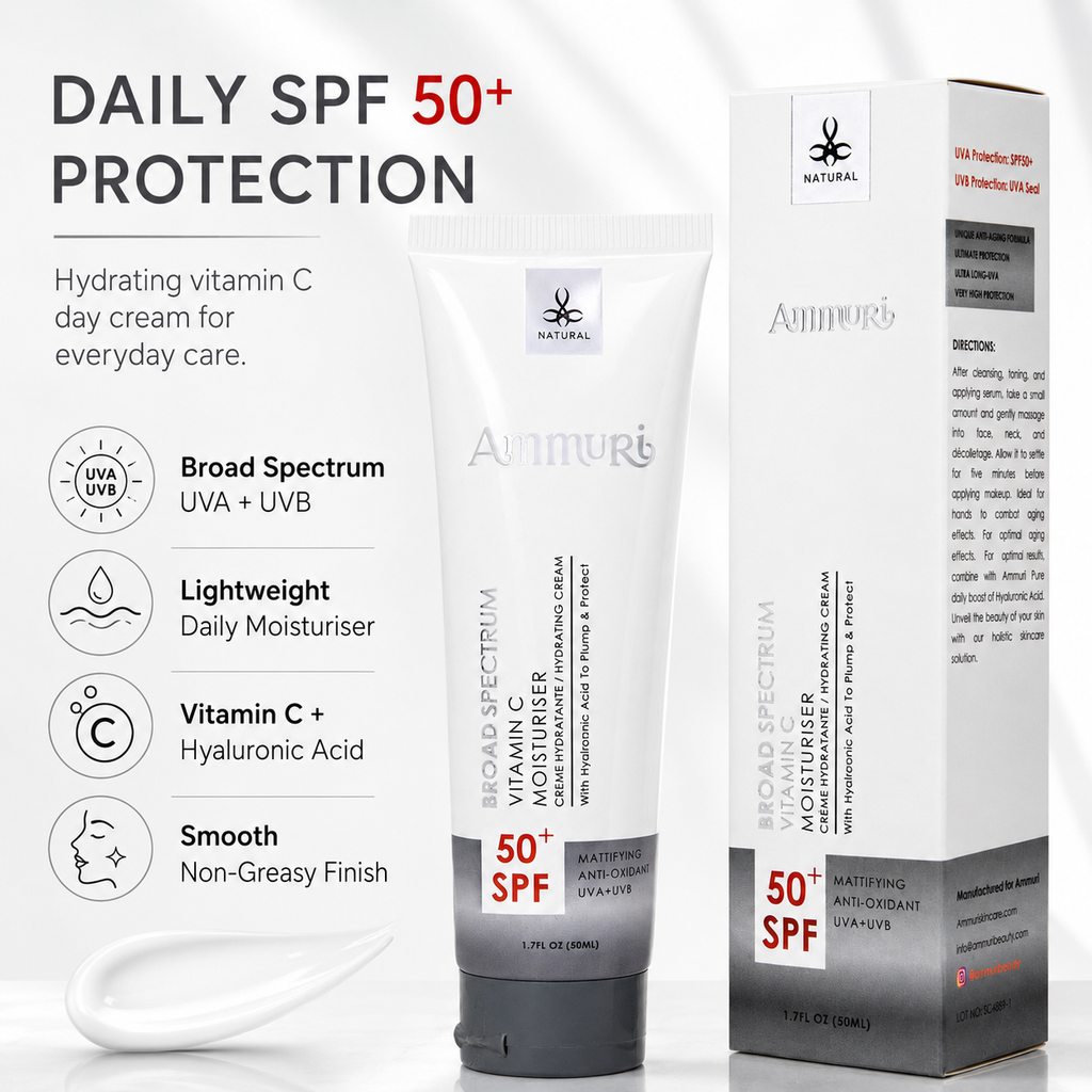 Ammuri Vitamin C Day Cream SPF50 - Brightening Moisturiser Sun Protection