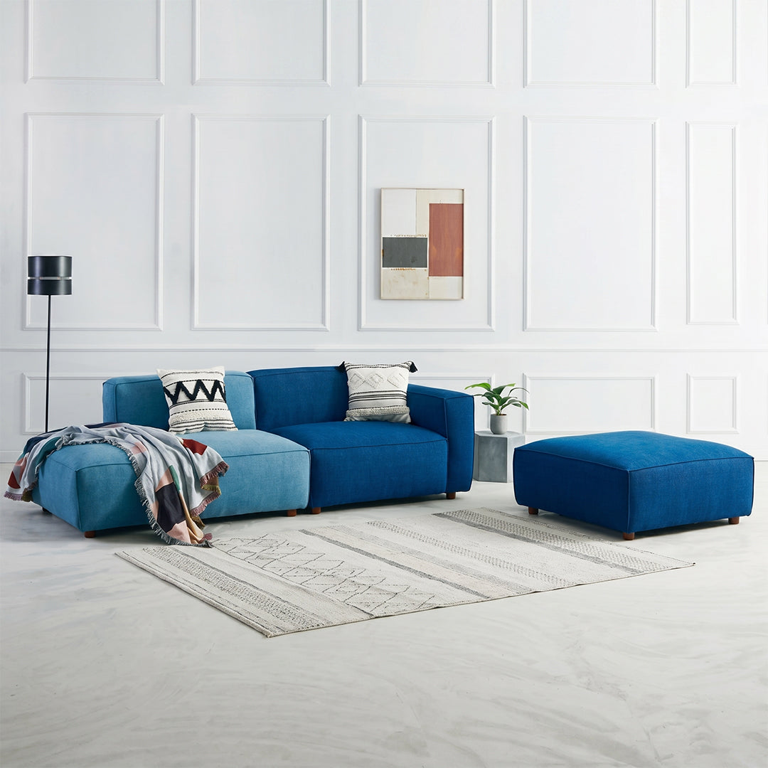 Chul Two Seater Sofa, Modular Sofa, Blue
