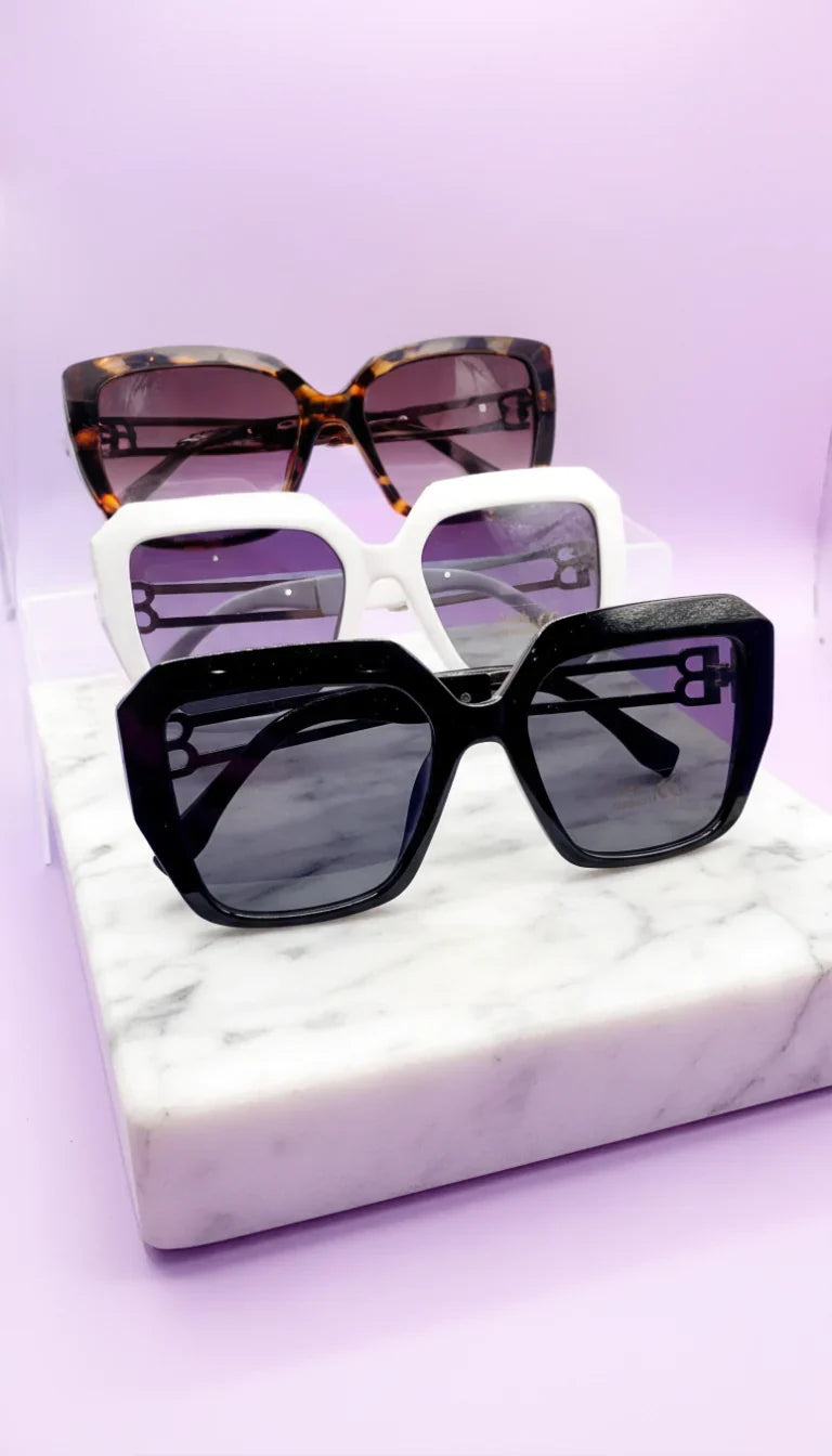 BB Acrylic Square Frame Sunglasses Box of 20