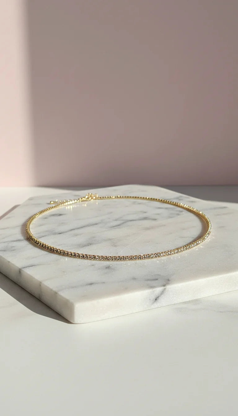 Diamante Crystal Choker Necklace