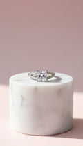 Square Cut Crystal Ring Box set of 12