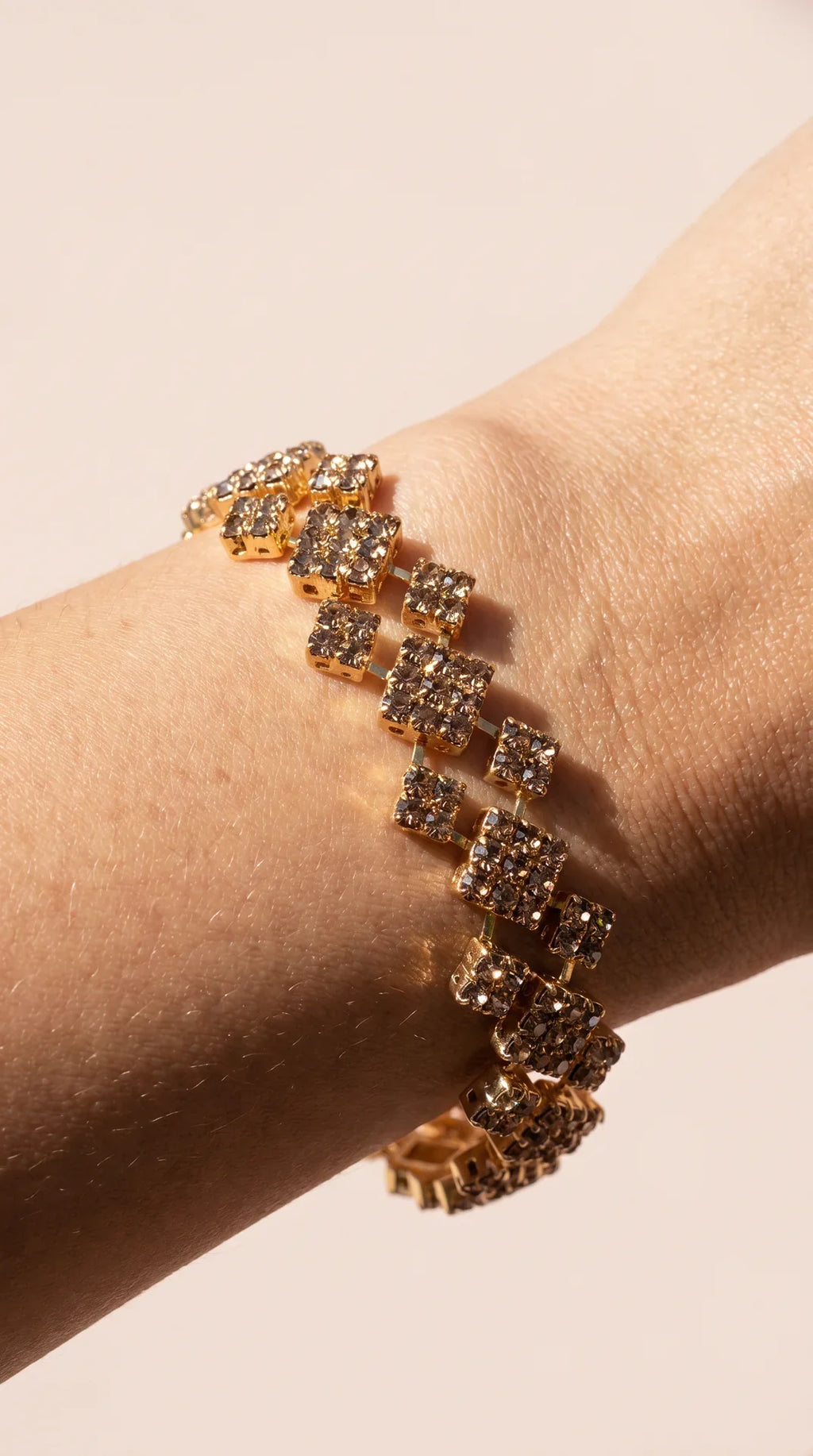 Square Crystal Tennis Bracelet