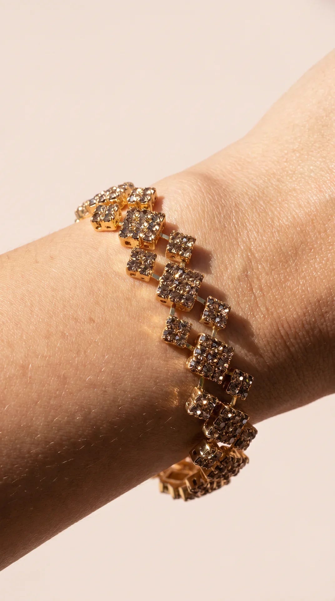 Square Crystal Tennis Bracelet