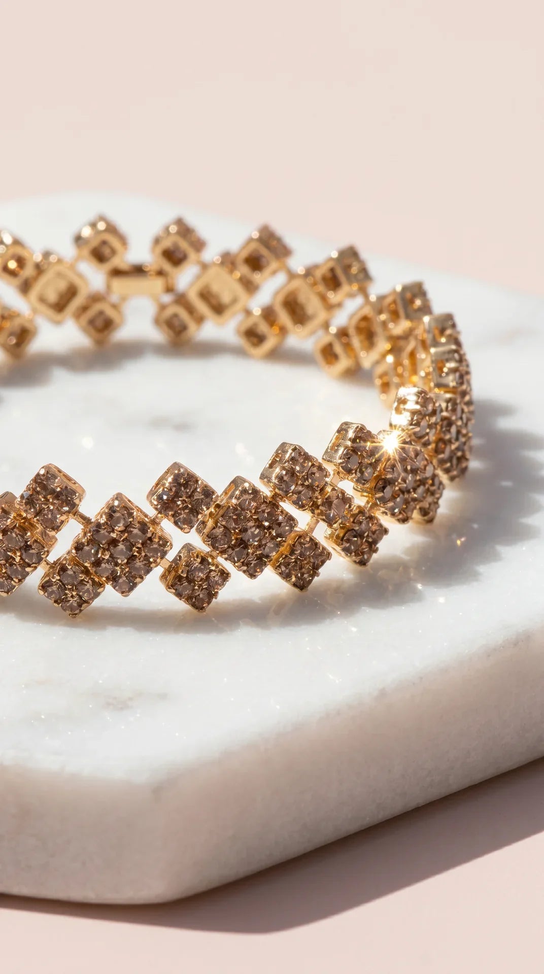 Square Crystal Tennis Bracelet