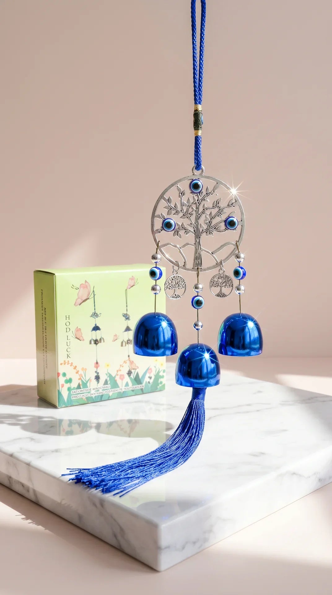 Evil Eye Tree Of Life Tassel Wind Chime