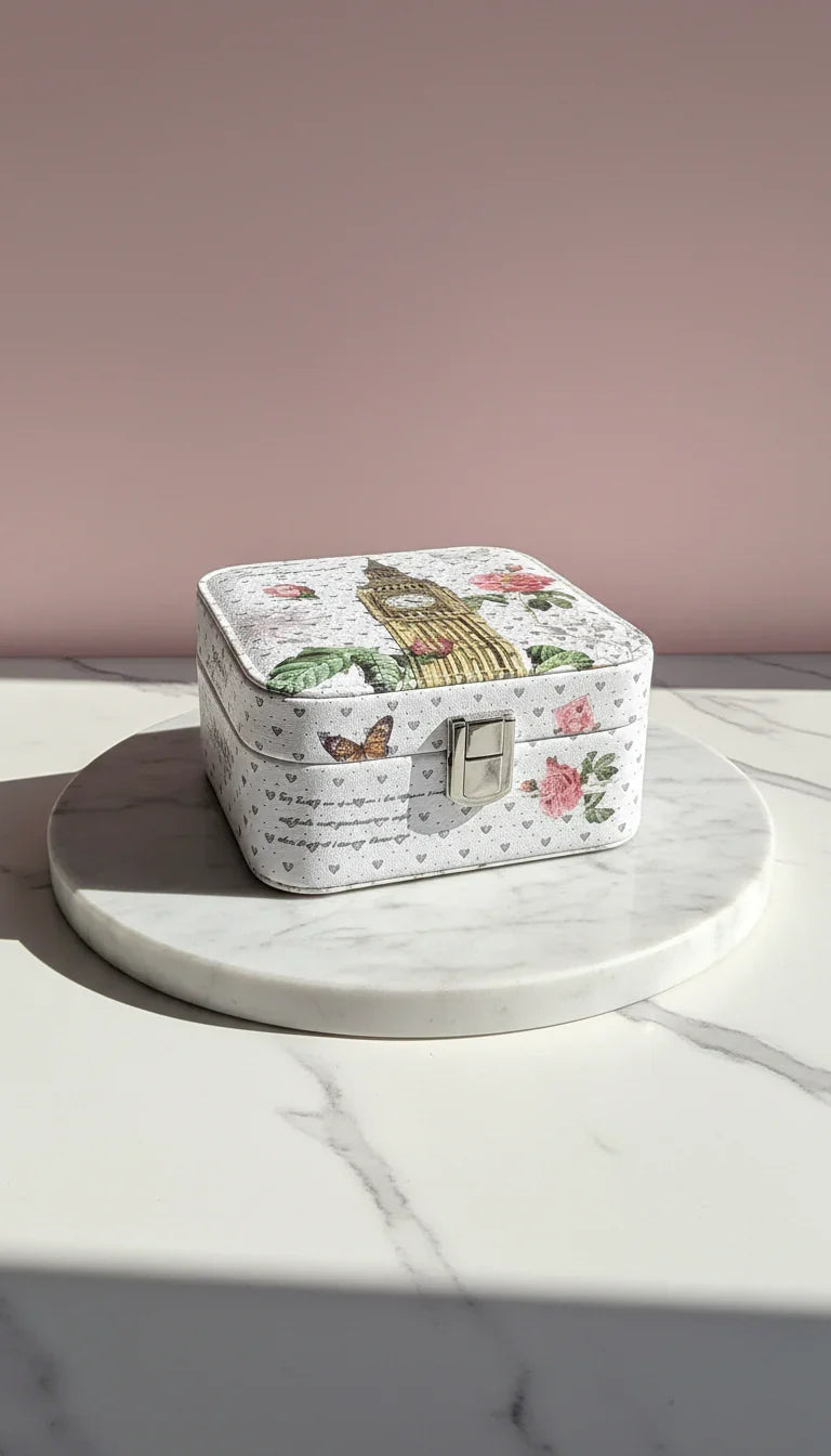 London Big Ben Compact Sparkly Jewellery Box