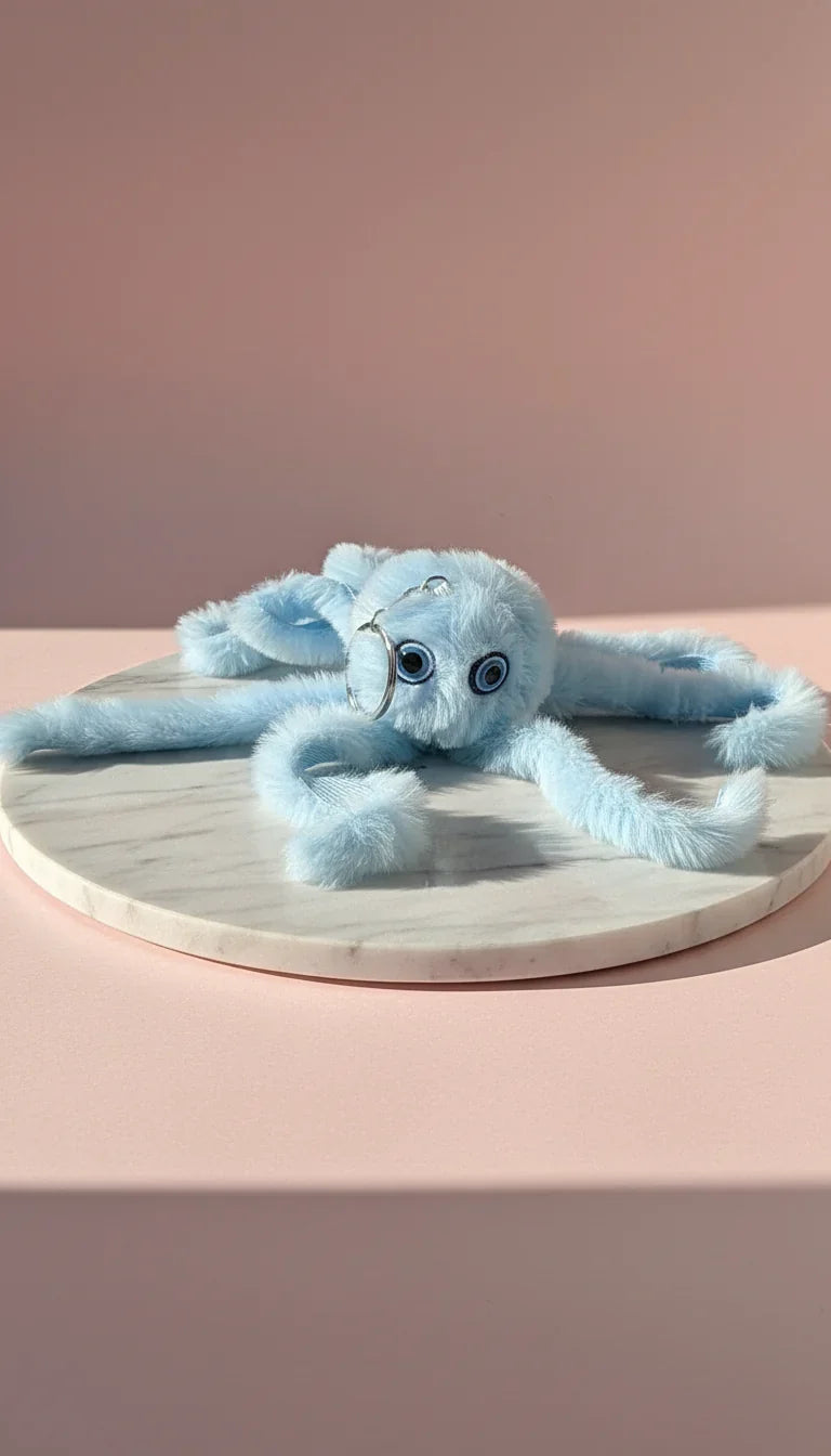 Fluffy Octopus Key Ring & Bag Charm Pack of 12