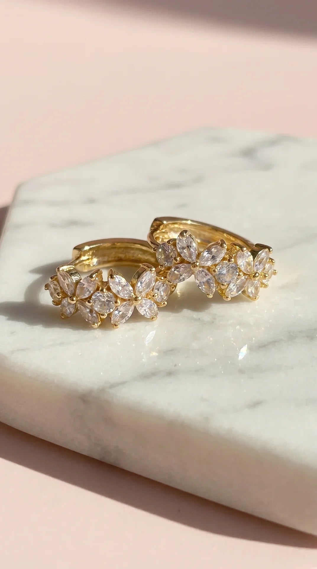 Crystal Huggie Hoop Earrings