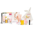 Clarins Beautiful Beginnings Gift Set 175ml Stretch Mark Expert + 30ml Exfoliating Body Scrub + 15ml Multi-Active Day Cream + 100ml  Tonic Treatment Oil + 3ml Supra Lift & Curl Mascara + Comforter
