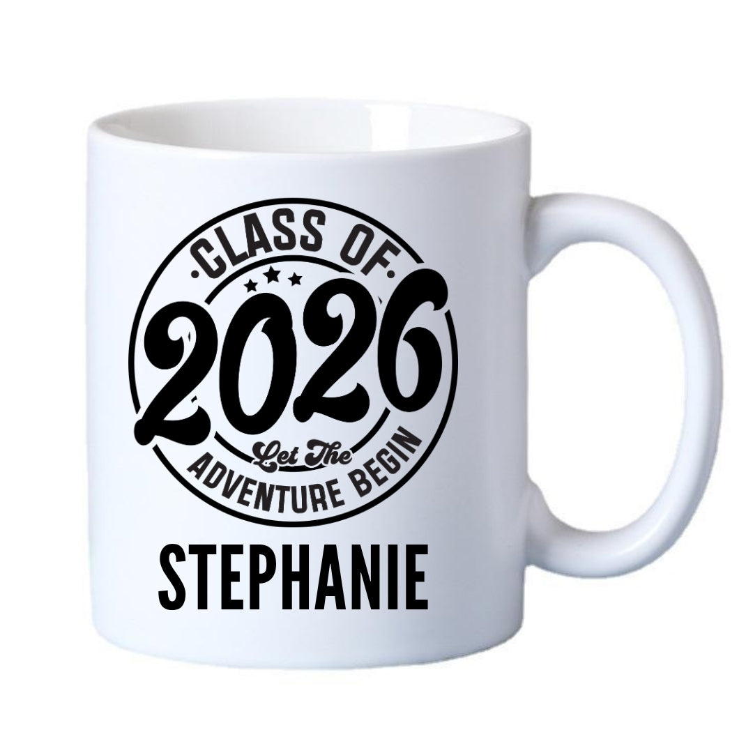 Personalised Let the Adventure Begin Class of 2026 Mug Gift | Graduation Gift