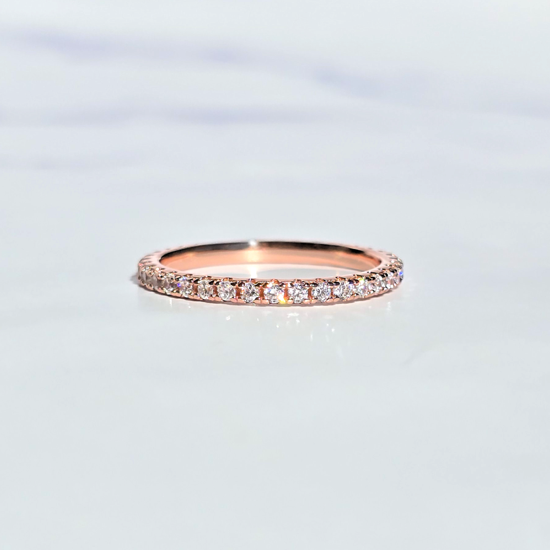 Classic Eternity Ring (1.8 mm) in 18k Rose Gold Vermeil
