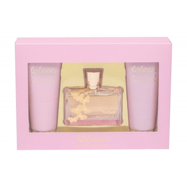 Coleen Rooney Butterflies Gift Set 100ml EDT + 100ml Body Lotion + 100ml Shower Gel