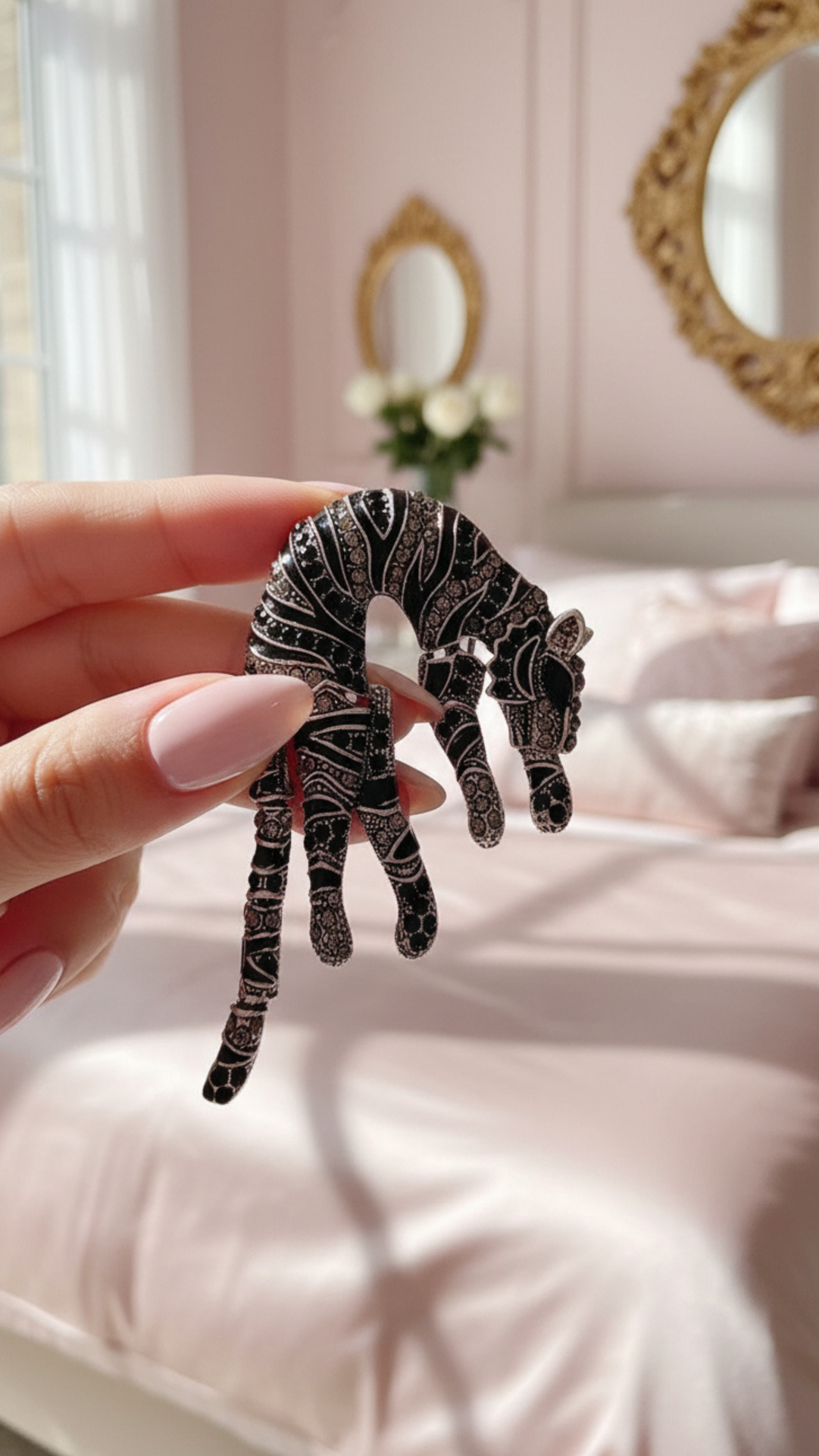 Crystal Panther Brooch Pin Flexi Joint Statement Jewellery