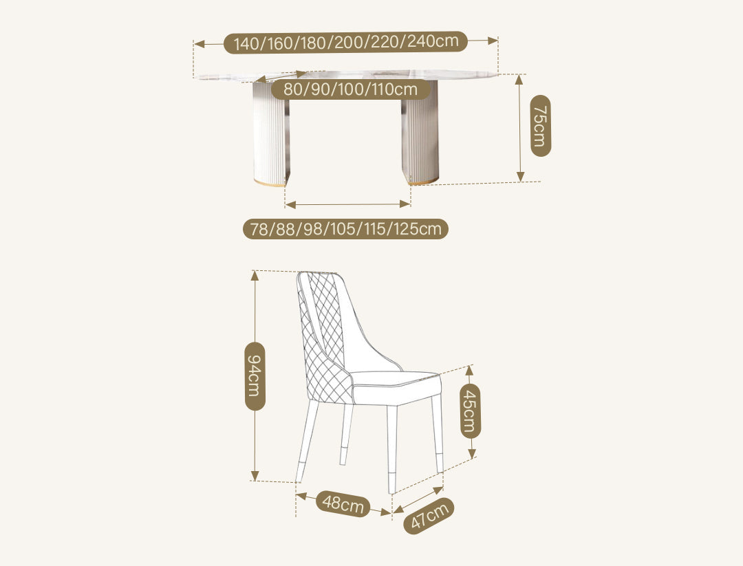 Amsterdam Dining Table, Sintered Stone