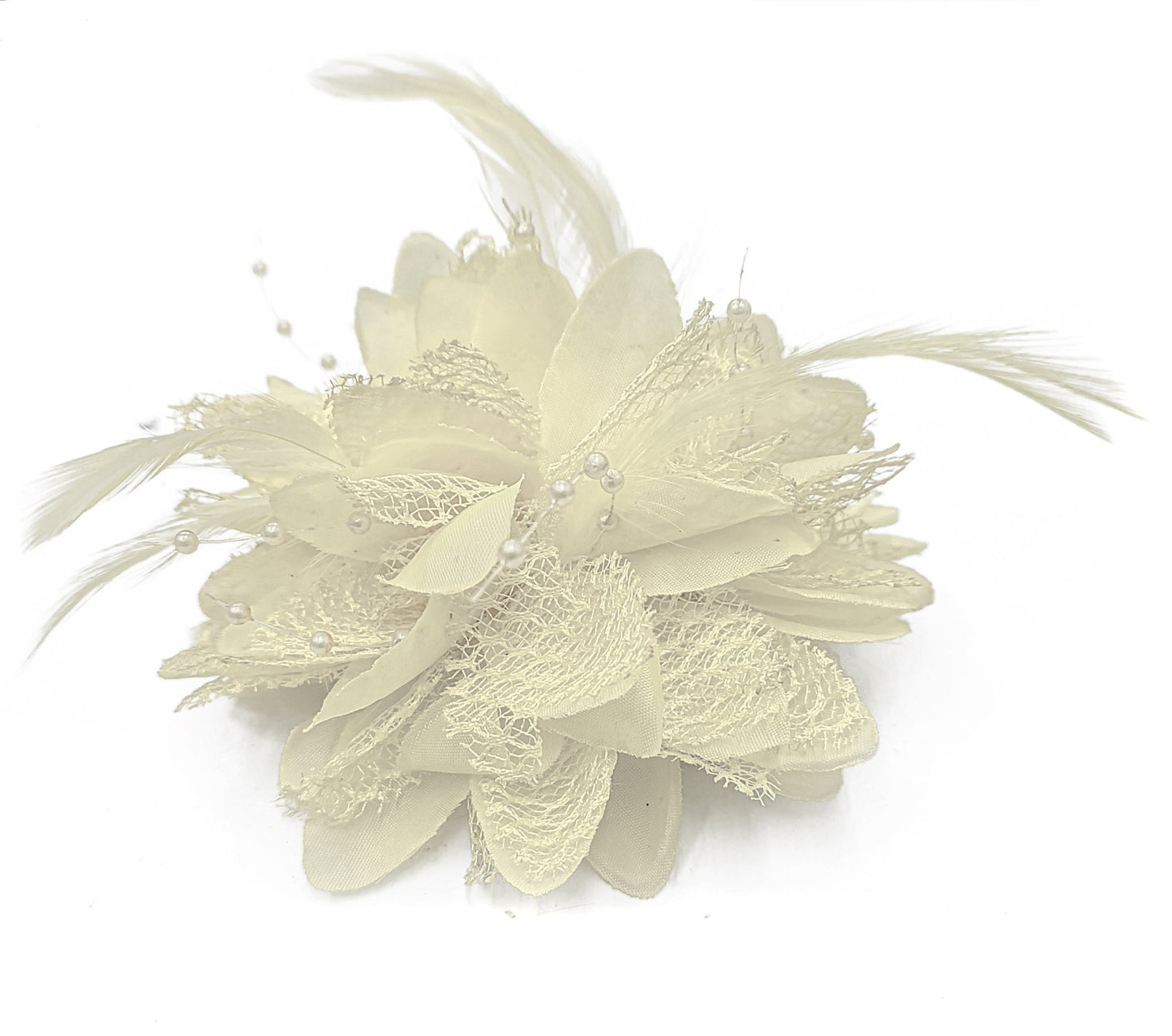 Classic Flower Fascinator - Clip, Band Pin Corsage