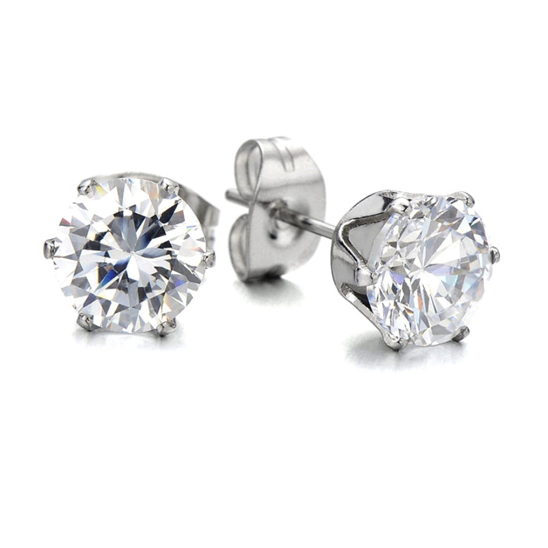 16th Birthday Cubic Zirconia Silver Earrings & Gold Balloons Mini Gift Hamper
