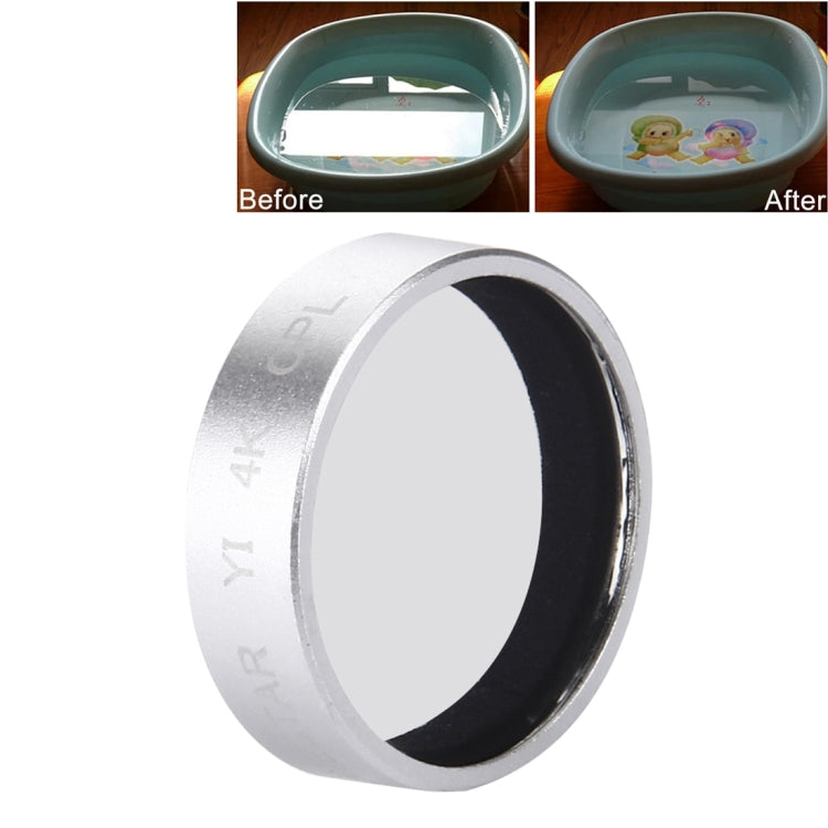 JUNESTAR for Xiaomi Xiaoyi Yi II 4K Sport Action Camera Proffesional CPL Filter(Silver)