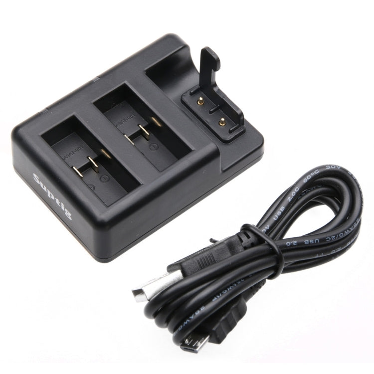 Dual Batteries Charger + Remote Control Charger with USB Cable for GoPro HERO7 Black /6 /5 (AHDBT-501), Batteries not included(Black)