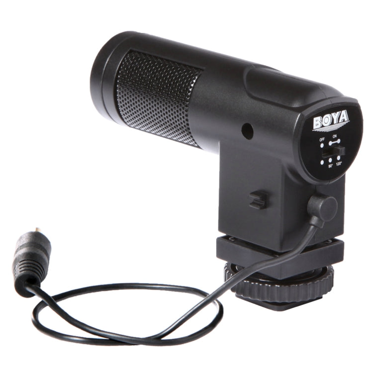 BOYA BY-V01 Stereo X/Y Microphone with Shock Mount & Windshield for Smartphones & Cameras (Black)