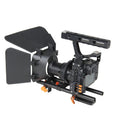 YELANGU YLG1105A A7 Cage Set: Camera Cage, Stabilizer, Follow Focus, Matte Box for Sony GH4, A7 Series, A6000/A6500/A6300/A7R3/A7S3 (Orange)