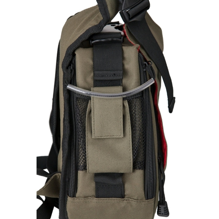 CADEN Triangle Camera Bag with Rain Cover for Canon/Nikon/Sony, 36x31x15cm, Army Green