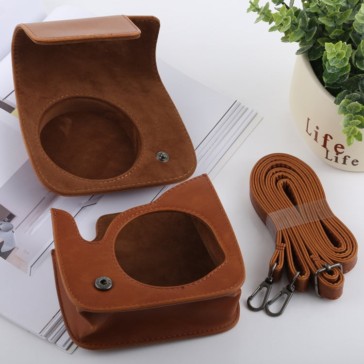 Retro Style Full Body Camera PU Leather Case Bag with Strap for FUJIFILM instax mini 9 / mini 8+ / mini 8, For FUJI  mini 9, For FUJI mini 9