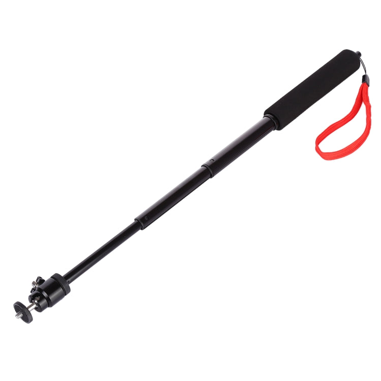 Universal 360 degree Selfie Stick with Red Rope for DJI / Insta360 / GoPro and Other Action Camera with 1/4 Threaded Hole, Length: 210mm-525mm, Length: 21-52cm