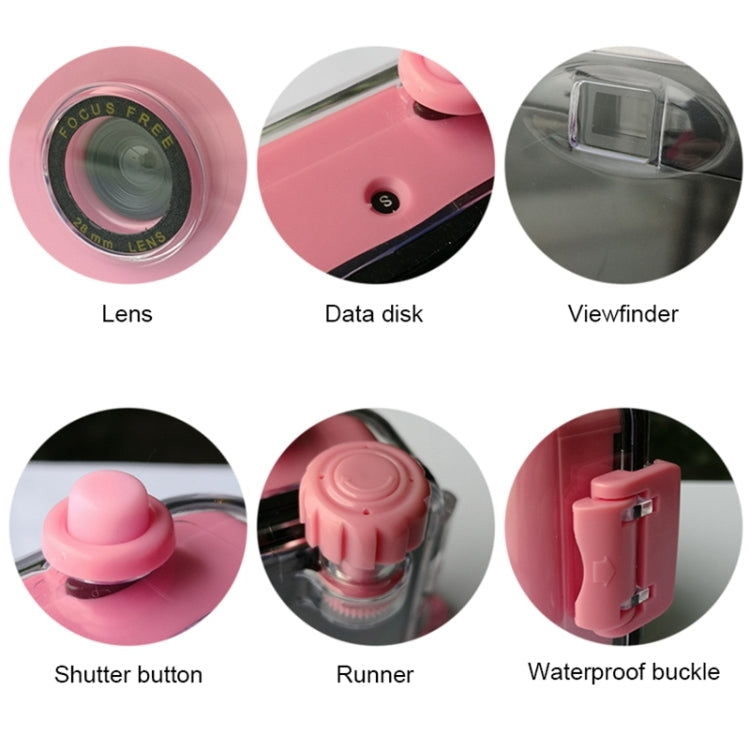 SUC4 5m Waterproof Retro Film Camera Mini Point-and-shoot Camera for Children, Cyan, Red, Baby Blue, White, Yellow, Black, Black White, Dark Blue, Orange, Pink, Purple